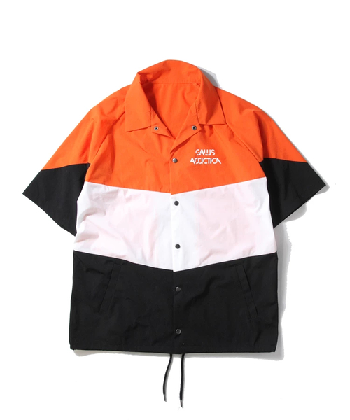GALLIS ADDICTION（ガリスアディクション）の「GAナイロンストレッチ切り替えコーチシャツ（シャツ/ブラウス・メンズ・オレンジ/ホワイト/ブラック/ブルー・L/M/XL）」の4枚目の写真