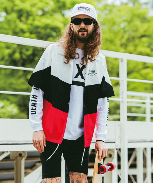 GALLIS ADDICTION（ガリスアディクション）の「GAナイロンストレッチ切り替えコーチシャツ（シャツ/ブラウス・メンズ・オレンジ/ホワイト/ブラック/ブルー・L/M/XL）」の6枚目の写真