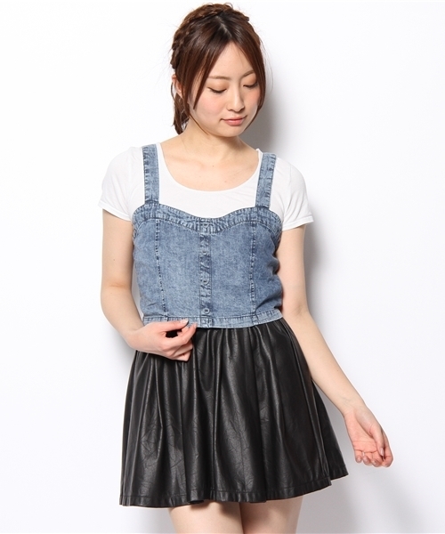 WEGO（ウィゴー）の「WEGO/デニムビスチェ（その他トップス・レディース・ダークインディゴブルー・FREE）」の7枚目の写真