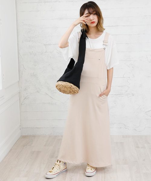 Girly Doll（ガーリードール）の「スタイリッシュサロペット（サロペット/オーバーオール・レディース・ブラック/ベージュ/ネイビー/グレー/カーキ/ダークグレー・M/L）」の22枚目の写真