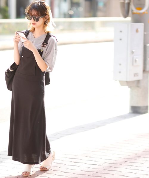 Girly Doll（ガーリードール）の「スタイリッシュサロペット（サロペット/オーバーオール・レディース・ブラック/ベージュ/ネイビー/グレー/カーキ/ダークグレー・M/L）」の17枚目の写真