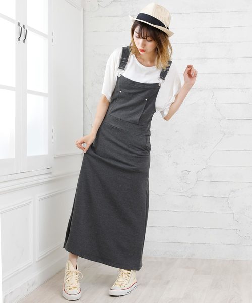 Girly Doll（ガーリードール）の「スタイリッシュサロペット（サロペット/オーバーオール・レディース・ブラック/ベージュ/ネイビー/グレー/カーキ/ダークグレー・M/L）」の11枚目の写真