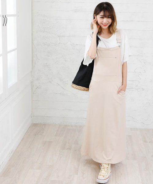 Girly Doll（ガーリードール）の「スタイリッシュサロペット（サロペット/オーバーオール・レディース・ブラック/ベージュ/ネイビー/グレー/カーキ/ダークグレー・M/L）」の20枚目の写真