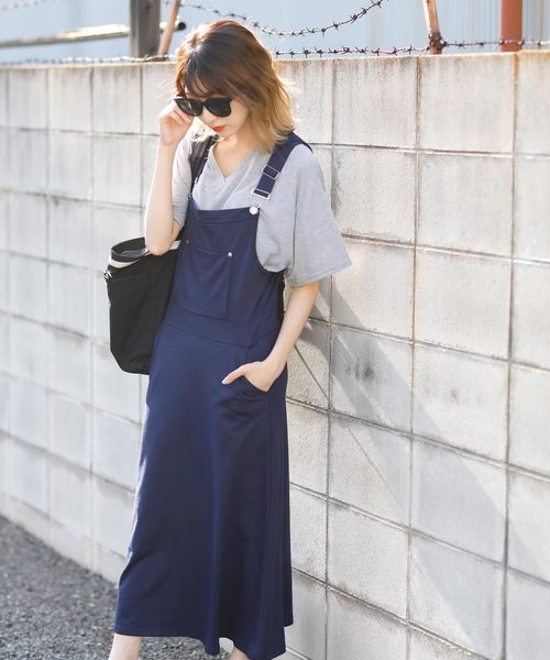 Girly Doll（ガーリードール）の「スタイリッシュサロペット（サロペット/オーバーオール・レディース・ブラック/ベージュ/ネイビー/グレー/カーキ/ダークグレー・M/L）」の18枚目の写真