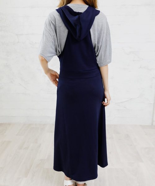 Girly Doll（ガーリードール）の「スタイリッシュサロペット（サロペット/オーバーオール・レディース・ブラック/ベージュ/ネイビー/グレー/カーキ/ダークグレー・M/L）」の10枚目の写真