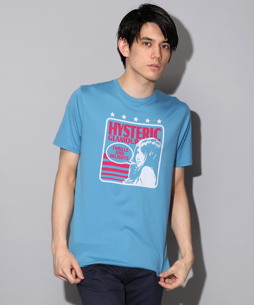 HYSTERIC GLAMOUR（ヒステリックグラマー）の「WOMAN SQUARE pt T-SH（Tシャツ/カットソー・メンズ・ホワイト/ピンク/ブルー・SMALL/MEDIUM/LARGE）」の2枚目の写真