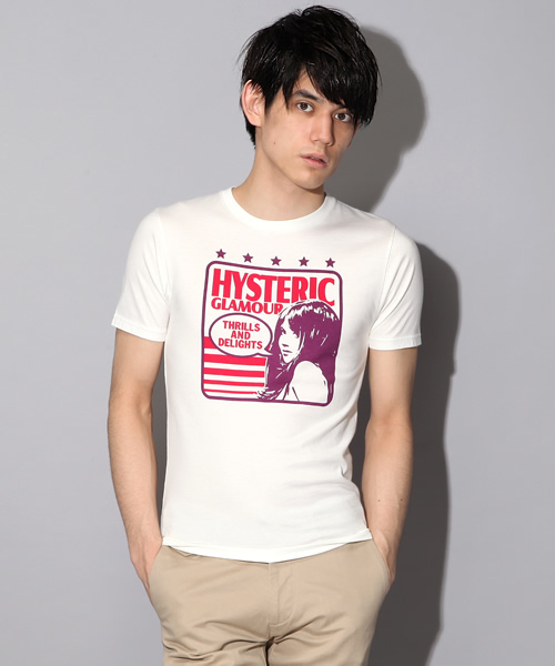 HYSTERIC GLAMOUR（ヒステリックグラマー）の「WOMAN SQUARE pt T-SH（Tシャツ/カットソー・メンズ・ホワイト/ピンク/ブルー・SMALL/MEDIUM/LARGE）」の10枚目の写真