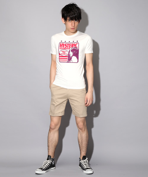 HYSTERIC GLAMOUR（ヒステリックグラマー）の「WOMAN SQUARE pt T-SH（Tシャツ/カットソー・メンズ・ホワイト/ピンク/ブルー・SMALL/MEDIUM/LARGE）」の13枚目の写真