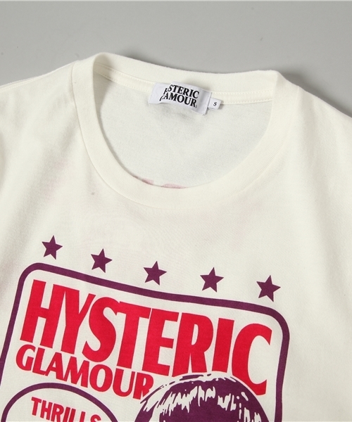 HYSTERIC GLAMOUR（ヒステリックグラマー）の「WOMAN SQUARE pt T-SH（Tシャツ/カットソー・メンズ・ホワイト/ピンク/ブルー・SMALL/MEDIUM/LARGE）」の4枚目の写真