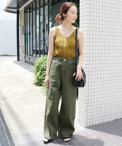 SLOBE IENA（スローブイエナ）の「RED CARD×SLOBE別注Glory COパンツ◆（その他パンツ・レディース・ブラウン/カーキ・24/25/26）」の22枚目の写真