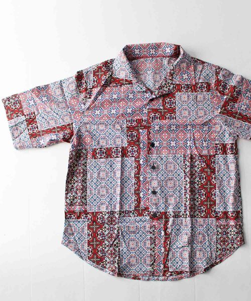 antiqua（アンティカ）の「レトロ柄シャツ（シャツ/ブラウス・レディース・レッド系その他・M/L/XL）」の5枚目の写真