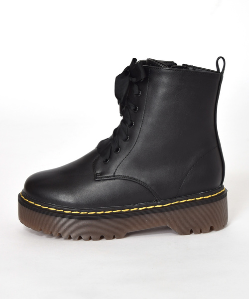 w closet（ダブルクローゼット）の「厚底レースアップブーツ_（ブーツ・レディース・ブラック/その他・M/L）」の3枚目の写真