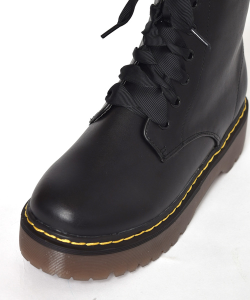 w closet（ダブルクローゼット）の「厚底レースアップブーツ_（ブーツ・レディース・ブラック/その他・M/L）」の6枚目の写真