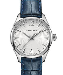 HAMILTON | HAMILTON [ハミルトン] 腕時計 Jazzmaster （ジャズマスター） Lady クオーツ 30MM レザーベルト シルバー×ブルー レディース(アナログ腕時計)