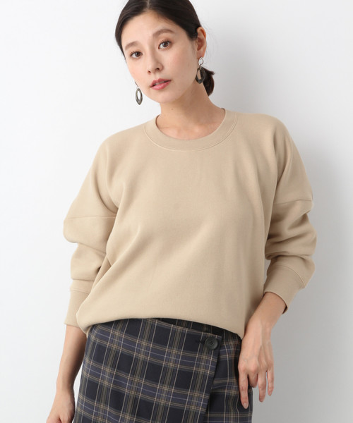 LEPSIM(レプシィム)の「ヘンケイデザインウラケプルオーバー 812109(Tシャツ/カットソー)」|ベージュ