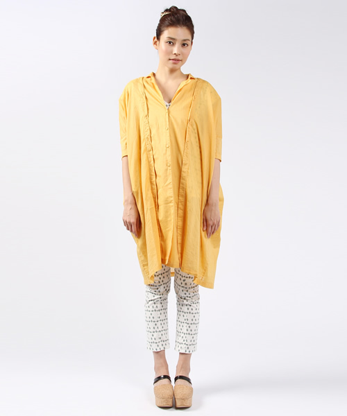 ARCHI（アーキ）の「HOJA LONG SHIRT JACKET（ワンピース・レディース・ライトブルー/ブラック/イエロー・SMALL/MEDIUM）」の8枚目の写真