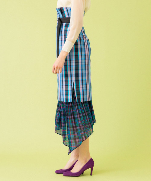 UNITED TOKYO（ユナイテッドトウキョウ）の「ミックスマテリアルスカート（スカート・レディース・マルチ/ベージュ・1）」の8枚目の写真