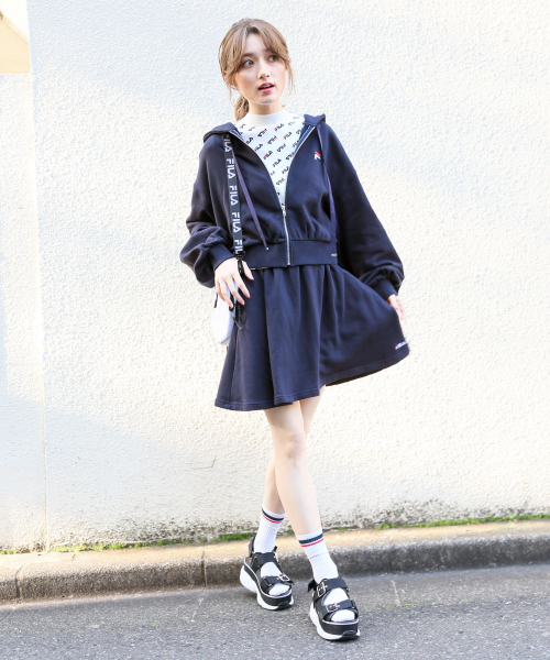 Heather（ヘザー）の「FILA ウラケフレアスカート 830251