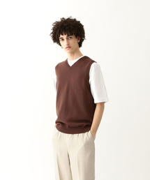 Steven Alan | ＜Steven Alan＞ CORD COTTON V-NECK KNIT VEST/ニットベスト(ベスト)