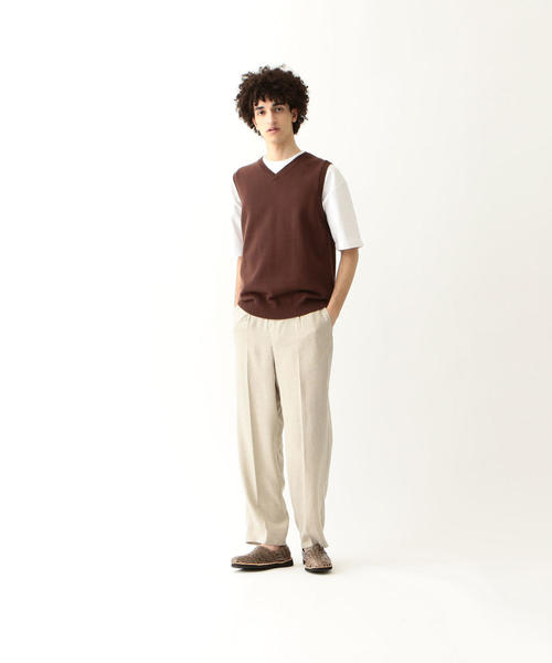 Steven Alan（スティーブンアラン）の「＜Steven Alan＞ CORD COTTON V-NECK KNIT VEST/ニットベスト（ベスト・メンズ・ダークブラウン/ナチュラル/ブラック・X-LARGE/MEDIUM/LARGE/SMALL）」の22枚目の写真