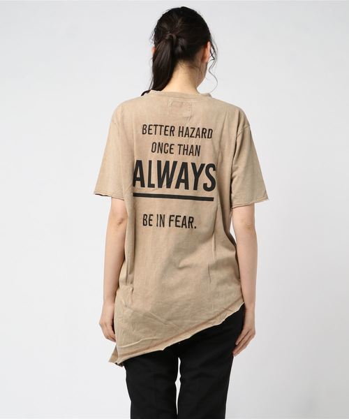 ROGER AND RAW(ロジャーアンドロウ)の「Roger&Raw / アシメシャーリングピグメントT(Tシャツ/カットソー・レディース・ホワイト/ライトグレー/ライトブルー/ベージュ/オフホワイト・M)」の11枚目の写真