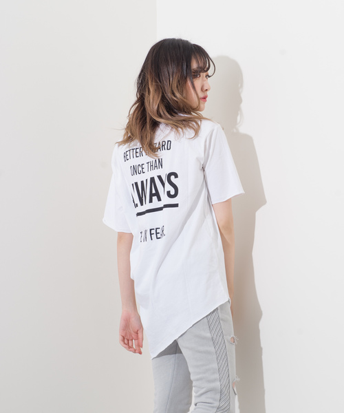 ROGER AND RAW(ロジャーアンドロウ)の「Roger&Raw / アシメシャーリングピグメントT(Tシャツ/カットソー・レディース・ホワイト/ライトグレー/ライトブルー/ベージュ/オフホワイト・M)」の22枚目の写真