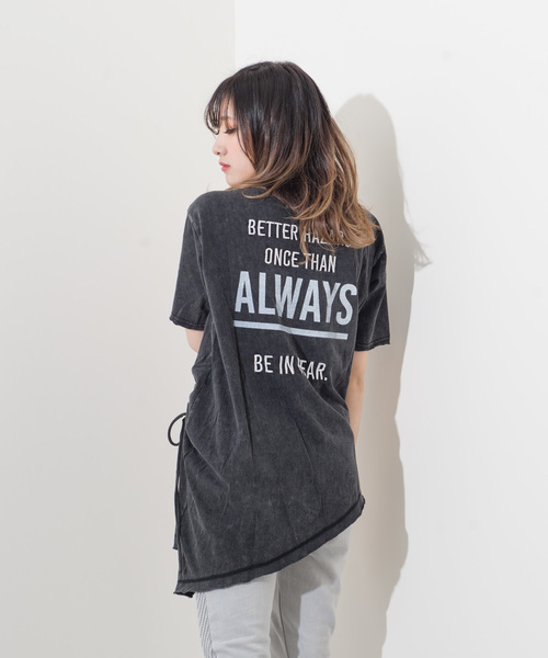 ROGER AND RAW(ロジャーアンドロウ)の「Roger&Raw / アシメシャーリングピグメントT(Tシャツ/カットソー・レディース・ホワイト/ライトグレー/ライトブルー/ベージュ/オフホワイト・M)」の16枚目の写真