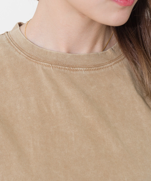 ROGER AND RAW(ロジャーアンドロウ)の「Roger&Raw / アシメシャーリングピグメントT(Tシャツ/カットソー・レディース・ホワイト/ライトグレー/ライトブルー/ベージュ/オフホワイト・M)」の17枚目の写真