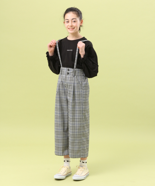 GLOBAL WORK(グローバルワーク)の「【ジュニア】サスツキハイウエストパンツ/823286(その他パンツ・キッズ・ブラック/グレー/その他・MEDIUM/LARGE)」の2枚目の写真