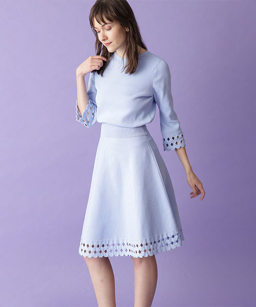 JILL STUART(ジルスチュアート)の「◆《Endy ROBE》ユマニット(ニット/セーター・レディース・ブラック/ブルー・FREE)」の4枚目の写真