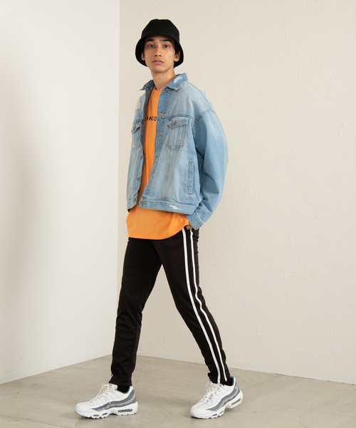 WEGO（ウィゴー）の「WEGO/【セットアップ対応商品】ダメージビッグシルエットデニムジャケット（デニムジャケット・メンズ・インディゴブルー/ライトインディゴブルー・MEDIUM/LARGE）」の5枚目の写真