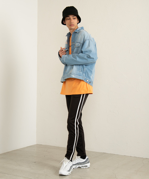 WEGO（ウィゴー）の「WEGO/【セットアップ対応商品】ダメージビッグシルエットデニムジャケット（デニムジャケット・メンズ・インディゴブルー/ライトインディゴブルー・MEDIUM/LARGE）」の6枚目の写真