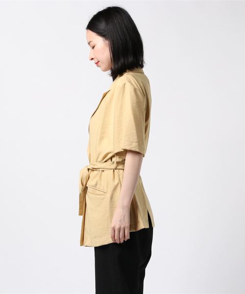 Cheek（チーク）の「ダブルジャケット（テーラードジャケット・レディース・ブラック/グレー/イエロー・MEDIUM）」の4枚目の写真