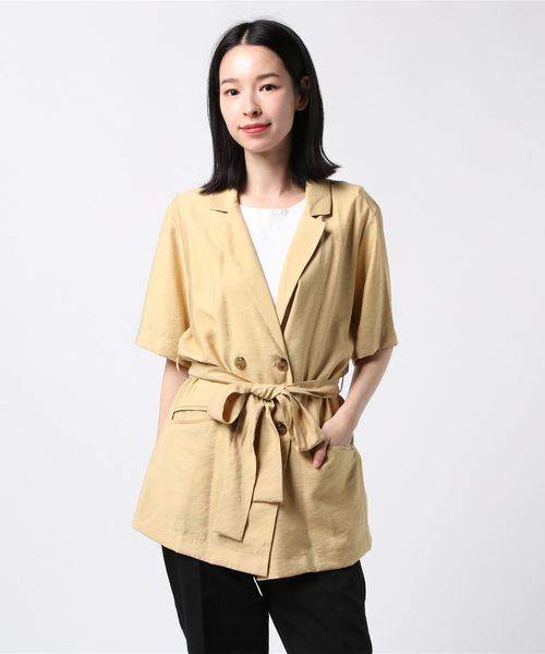 Cheek（チーク）の「ダブルジャケット（テーラードジャケット・レディース・ブラック/グレー/イエロー・MEDIUM）」の7枚目の写真