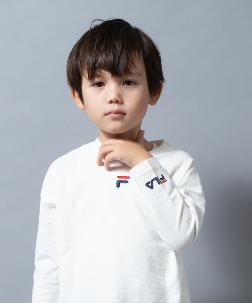 FILA(フィラ)の「FILA/フィラ ロゴバックプリントTシャツ(Tシャツ/カットソー・キッズ・ブラック/ホワイト/ベージュ・150cm/160cm/90cm/110cm/100cm/120cm/130cm/140cm)」の5枚目の写真