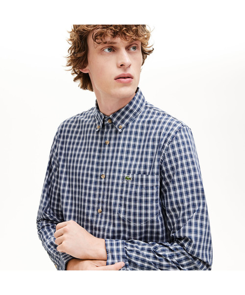 セール オックスフォードチェックボタンダウンシャツ シャツ ブラウス Lacoste ラコステ のファッション通販 Zozotown