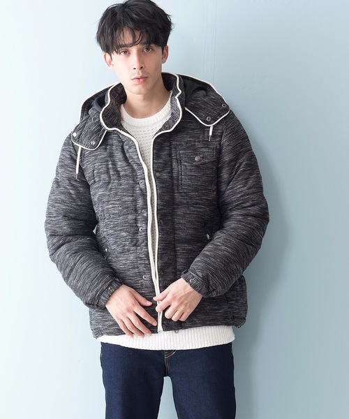 JEANS MATE（ジーンズメイト）の「杢感パイピング中綿ジャケット（ブルゾン・メンズ・ブラック/ネイビー/グレー・LARGE/X-LARGE/MEDIUM）」の5枚目の写真
