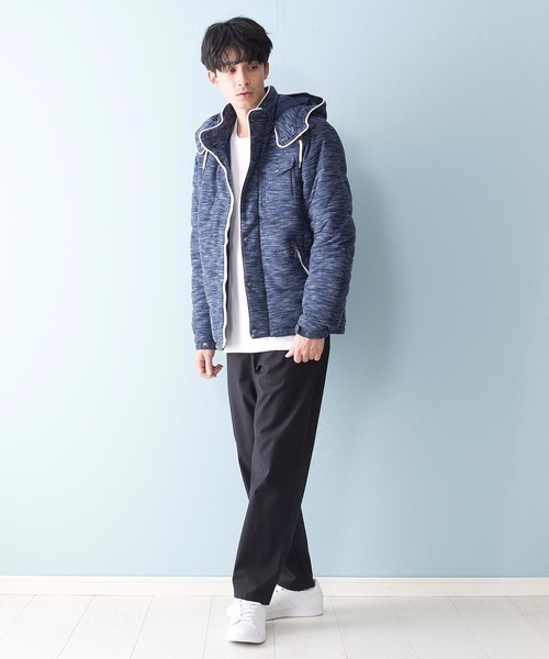 JEANS MATE（ジーンズメイト）の「杢感パイピング中綿ジャケット（ブルゾン・メンズ・ブラック/ネイビー/グレー・LARGE/X-LARGE/MEDIUM）」の17枚目の写真