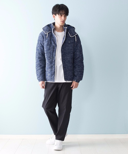 JEANS MATE（ジーンズメイト）の「杢感パイピング中綿ジャケット（ブルゾン・メンズ・ブラック/ネイビー/グレー・LARGE/X-LARGE/MEDIUM）」の18枚目の写真