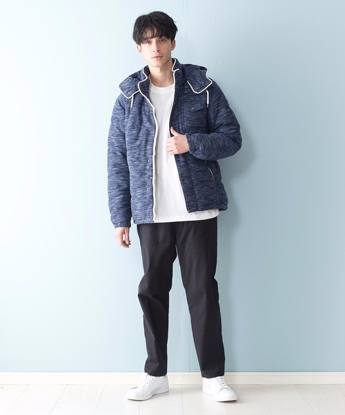 JEANS MATE（ジーンズメイト）の「杢感パイピング中綿ジャケット（ブルゾン・メンズ・ブラック/ネイビー/グレー・LARGE/X-LARGE/MEDIUM）」の19枚目の写真