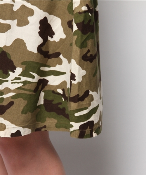 CIAOPANIC（チャオパニック）の「【Ciaopanic】カモ柄フレアSK（スカート・レディース・ベージュ/グリーン/カーキ・FREE）」の10枚目の写真