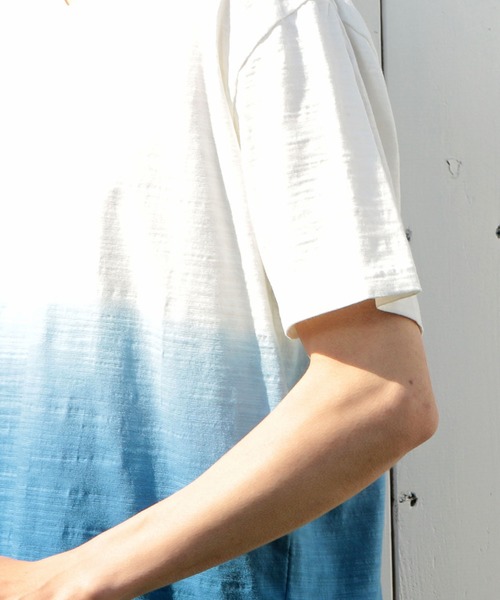 UNION STATION（ユニオンステーション）の「スラブ天竺グラデーションVネックTシャツ（Tシャツ/カットソー・メンズ・ピンク/ブルー/グリーン・LL/S/M/L）」の13枚目の写真