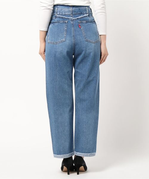 cepo（セポ）の「デニム【ＲＥ】スリットレギュラーストレート（デニムパンツ・レディース・インディゴブルー/ライトインディゴブルー・S/M）」の4枚目の写真