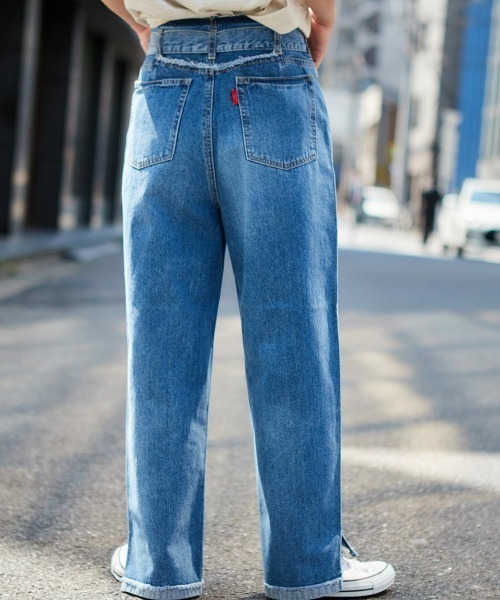 cepo（セポ）の「デニム【ＲＥ】スリットレギュラーストレート（デニムパンツ・レディース・インディゴブルー/ライトインディゴブルー・S/M）」の17枚目の写真