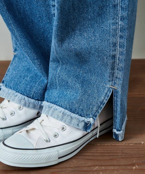 cepo（セポ）の「デニム【ＲＥ】スリットレギュラーストレート（デニムパンツ・レディース・インディゴブルー/ライトインディゴブルー・S/M）」の12枚目の写真