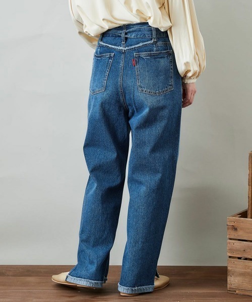 cepo（セポ）の「デニム【ＲＥ】スリットレギュラーストレート（デニムパンツ・レディース・インディゴブルー/ライトインディゴブルー・S/M）」の8枚目の写真