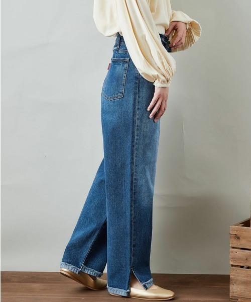 cepo（セポ）の「デニム【ＲＥ】スリットレギュラーストレート（デニムパンツ・レディース・インディゴブルー/ライトインディゴブルー・S/M）」の7枚目の写真