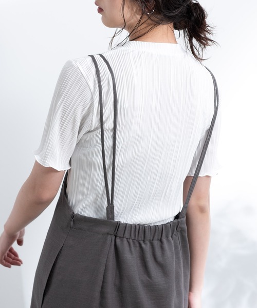 Aunt Marie's（アントマリーズ）の「AUNT MARIE'S リネンアシメキャミワンピース（ワンピース・レディース・ブラック/ベージュ/グレー/ブルー・FREE）」の8枚目の写真