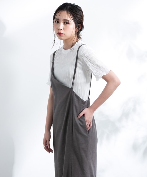 Aunt Marie's（アントマリーズ）の「AUNT MARIE'S リネンアシメキャミワンピース（ワンピース・レディース・ブラック/ベージュ/グレー/ブルー・FREE）」の22枚目の写真