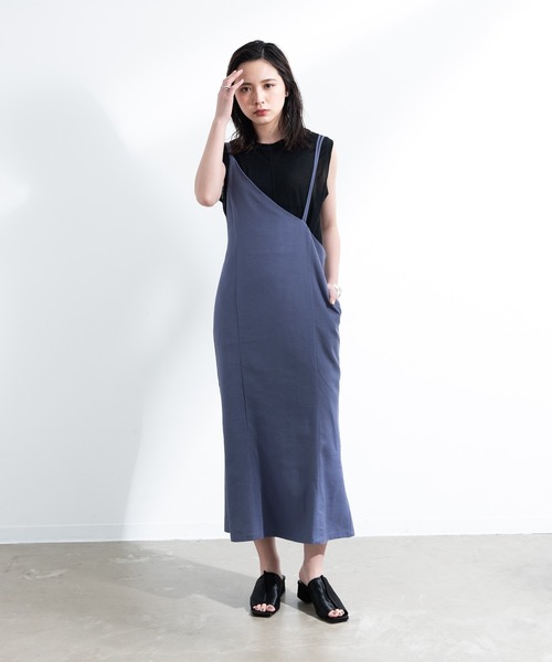 Aunt Marie's（アントマリーズ）の「AUNT MARIE'S リネンアシメキャミワンピース（ワンピース・レディース・ブラック/ベージュ/グレー/ブルー・FREE）」の17枚目の写真